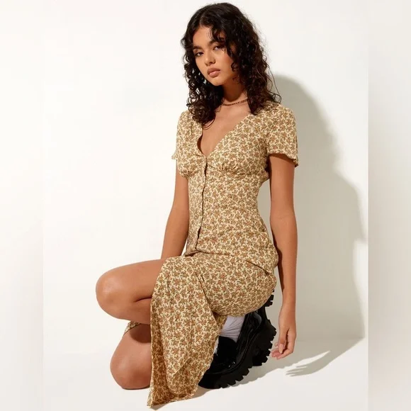 Motel Rocks Floral Midi Dress - Picture 1 of 4